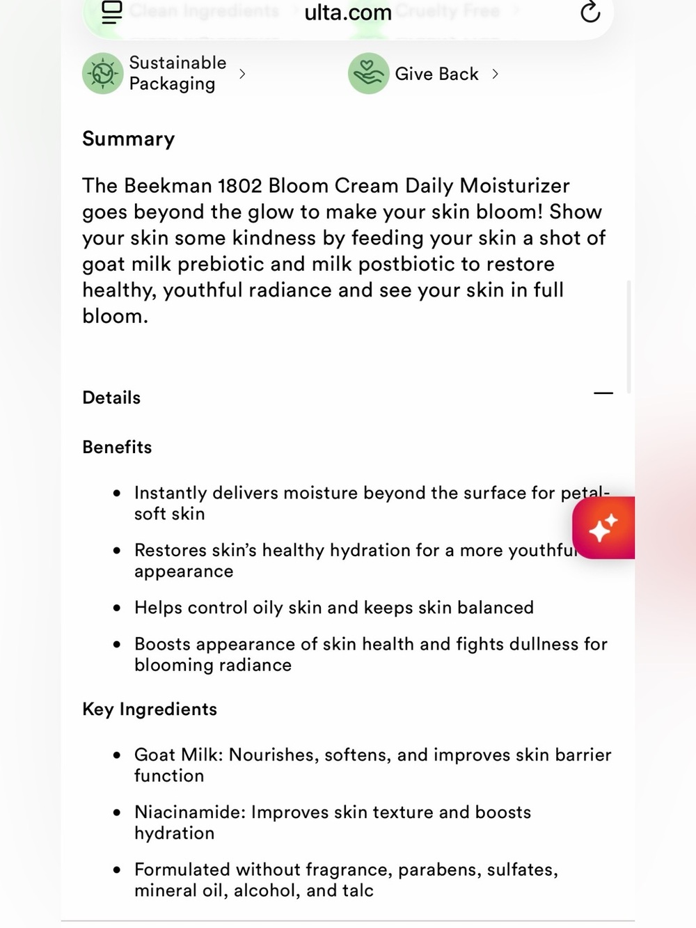 Beekman 1802 Bloom Cream Daily Moisturizer - New - Picture 5 of 6